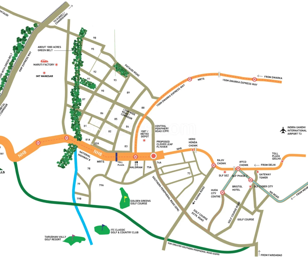 Signature Global City 93 location map